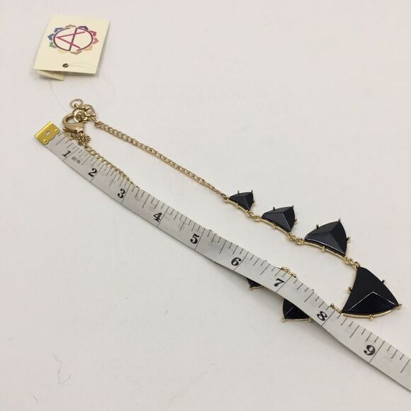 NWT Amrita Singh Bermuda statement necklace. Black and Gold Tone - Picture 10 of 16